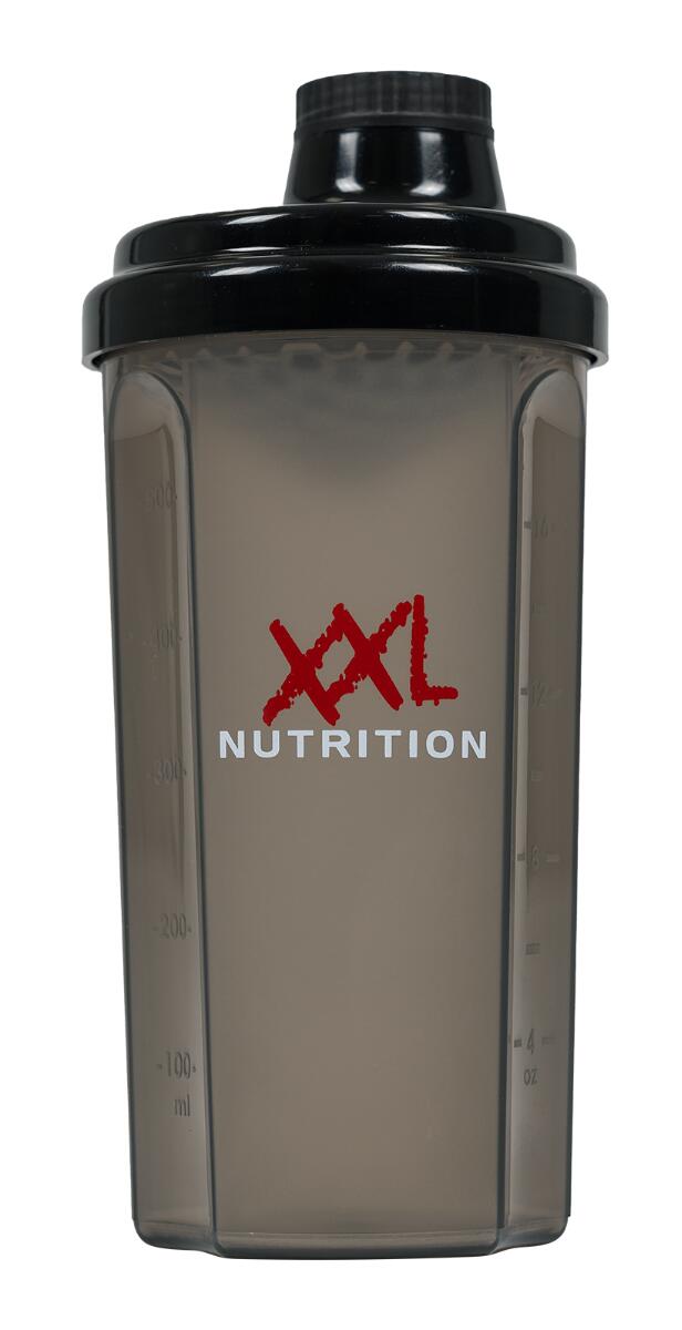 XXL NUTRITION Shaker - Shakebeker, BPA- en DEHP-Vrij - Zwart - 1 Stuk (500ml)