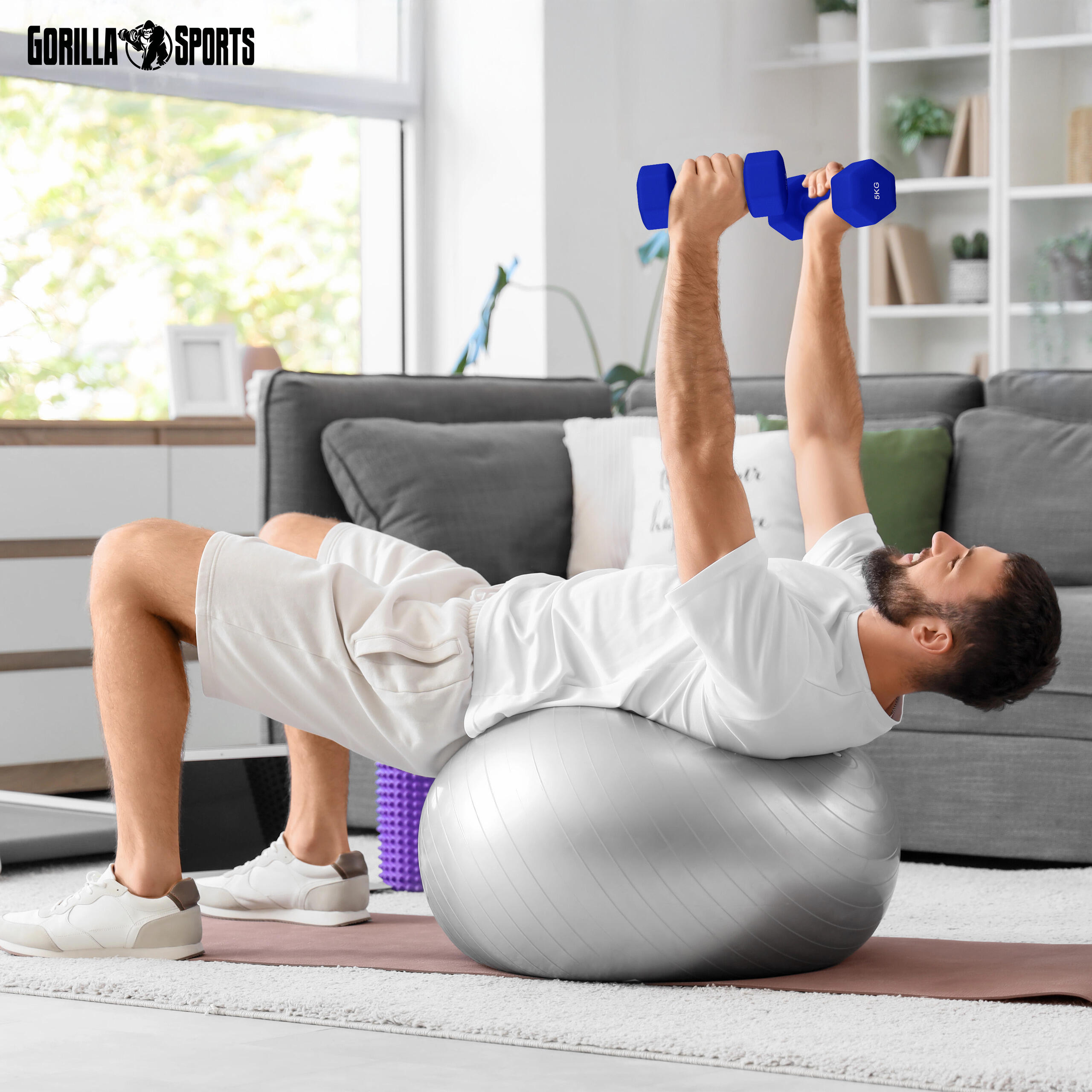 Hantelset - Neopren, 2er Set, Hexagon, Kurzhanteln, Hanteln, Dumbbells 3/7