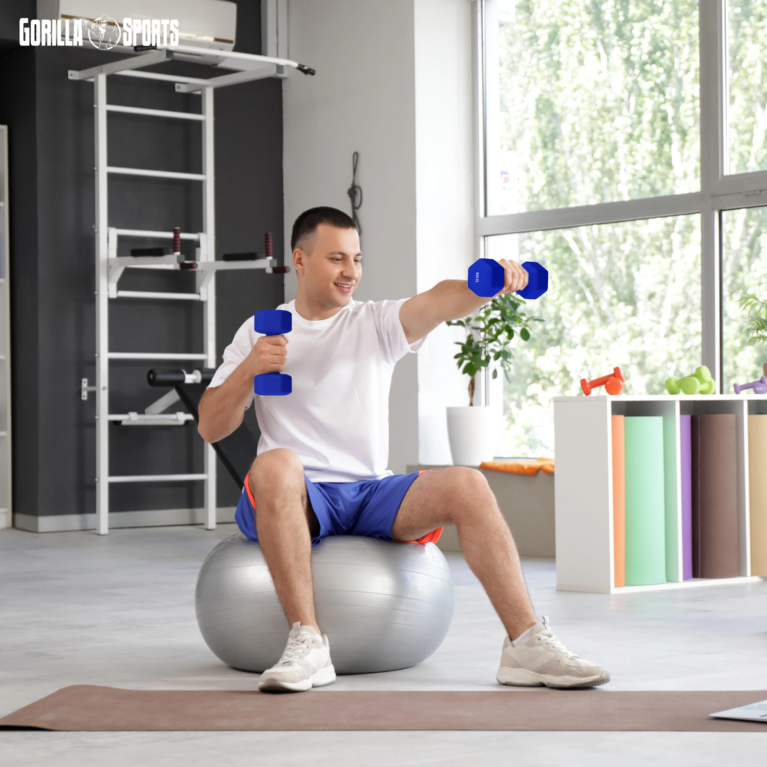 Kit Haltères en Néoprène - Hexagonal Poids Fitness, Dumbbell Set, Antidérapante 7/7
