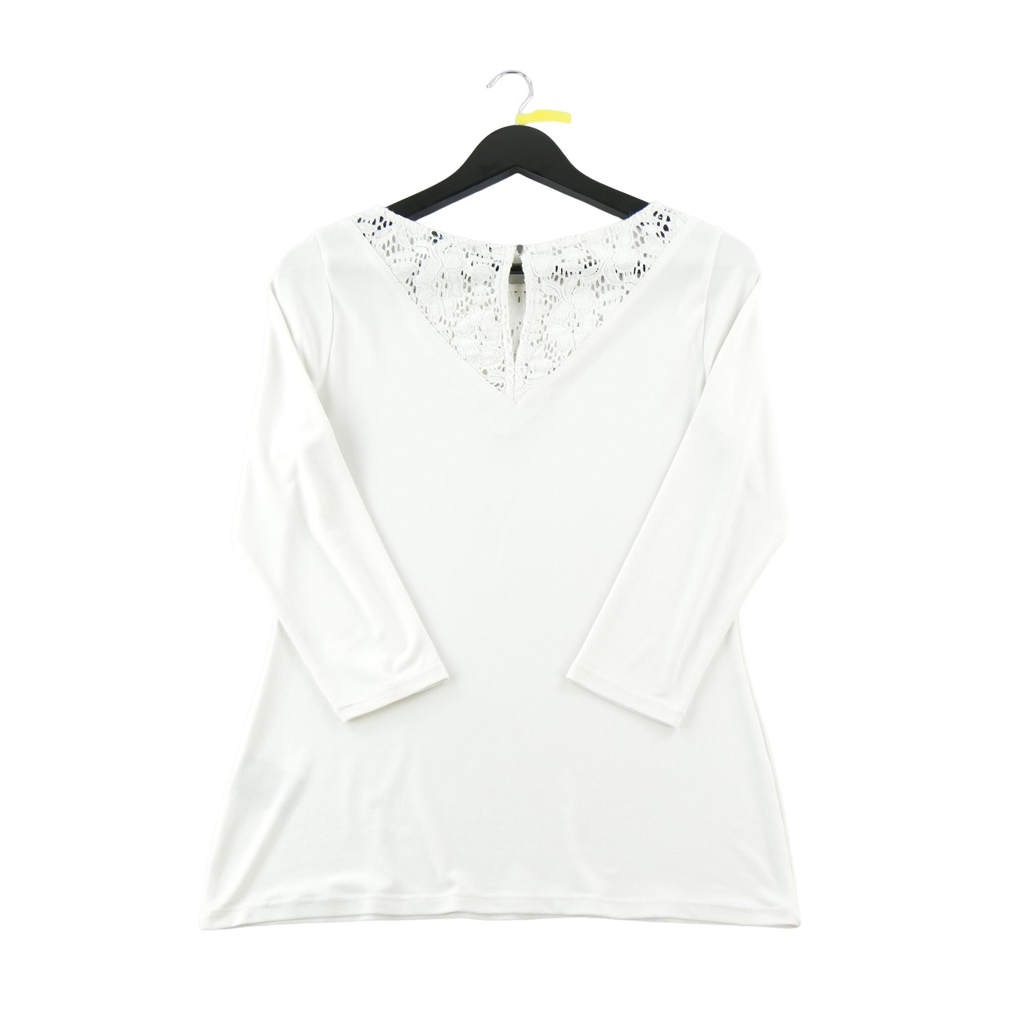 Segunda Vida - Camiseta Blanca de Manga Larga para Mujer - En buenas condiciones 2/5