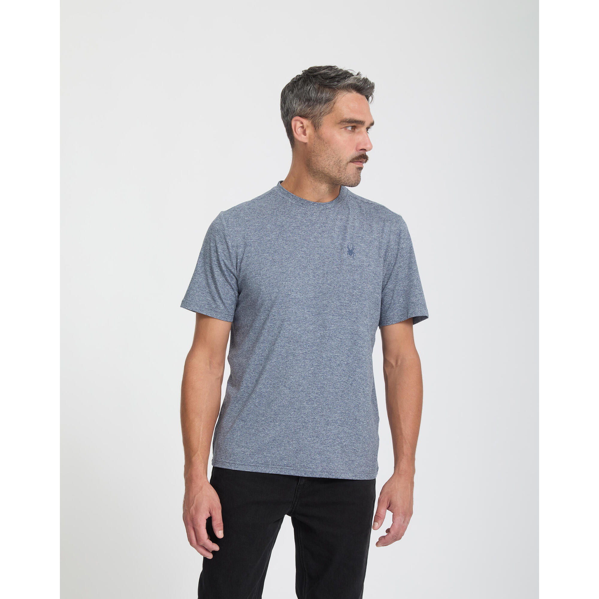 Spyder - T-shirt Ski Homme - Peached Jersey - T-shirt Manches Courtes - Bleu - Decathlon