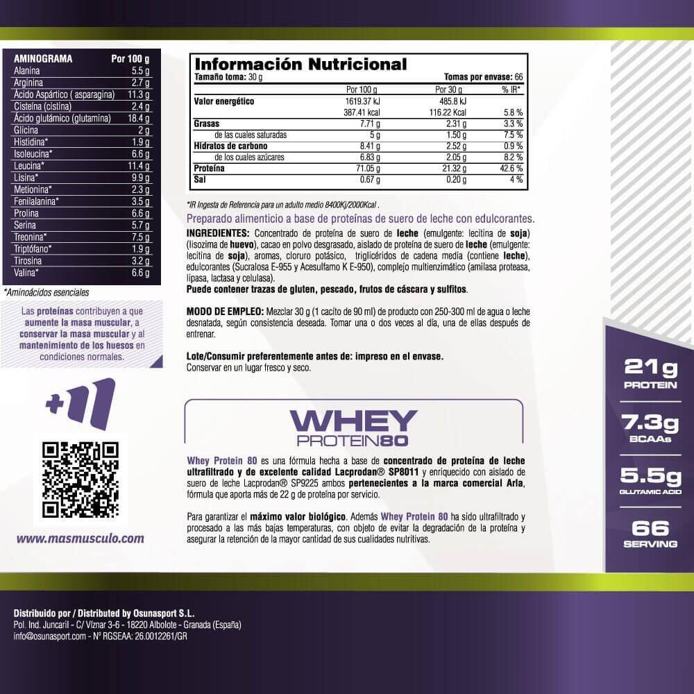 Whey Protein80 - 2 Kg Peanut Butter Cups MASMUSCULO 6/6