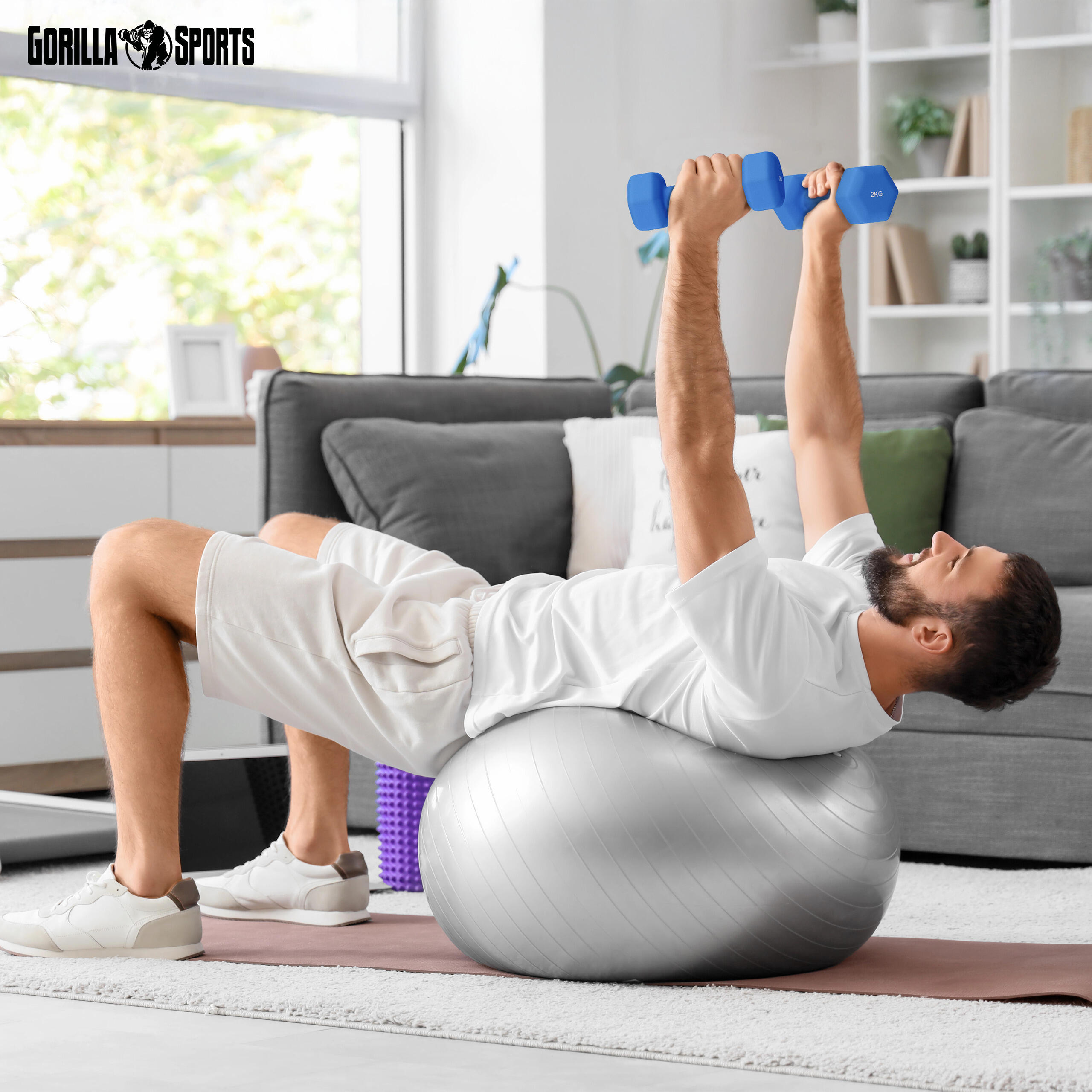 Hantelset - Neopren, 2er Set, Hexagon, Kurzhanteln, Hanteln, Dumbbells 3/7