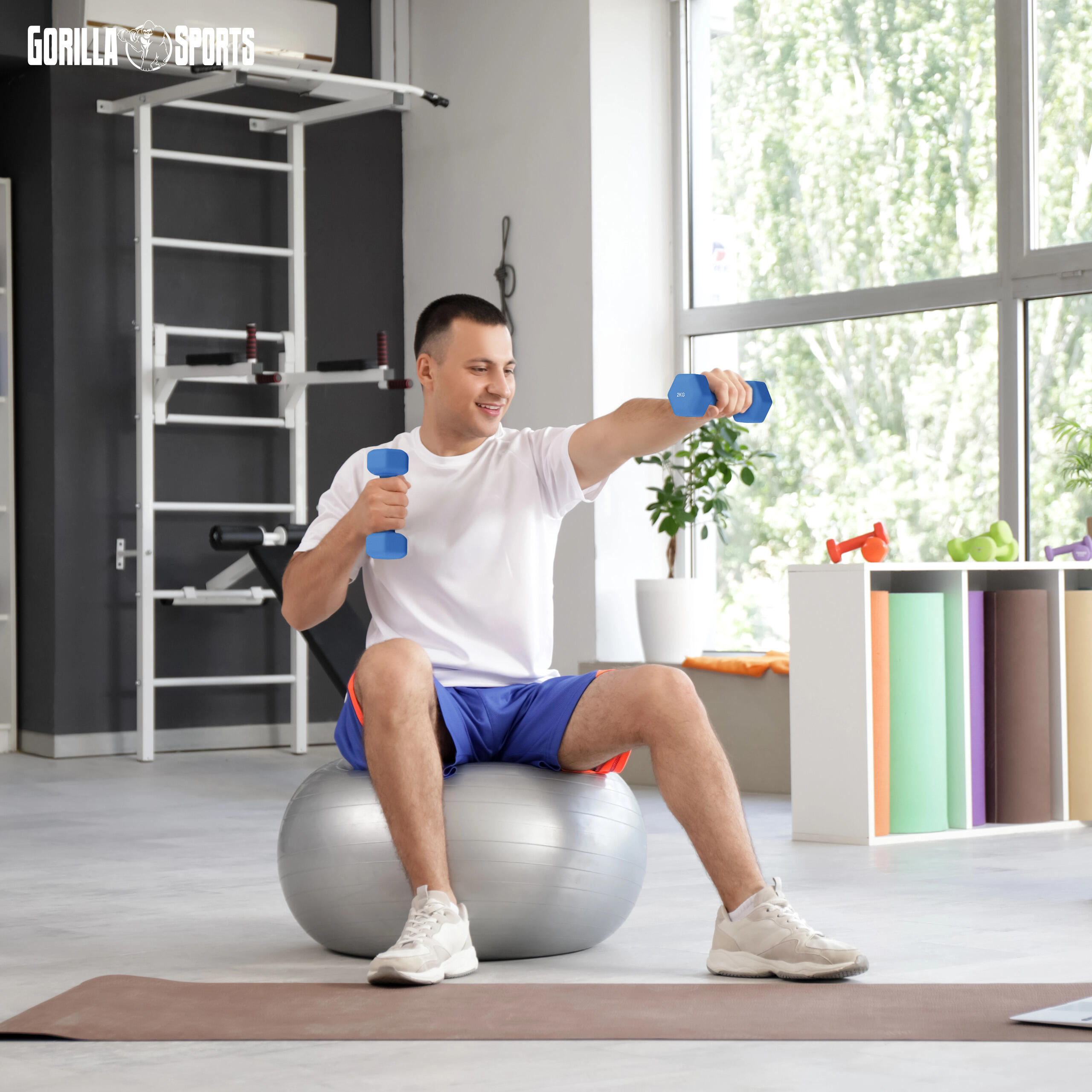 Kit Haltères en Néoprène - Hexagonal Poids Fitness, Dumbbell Set, Antidérapante 7/7