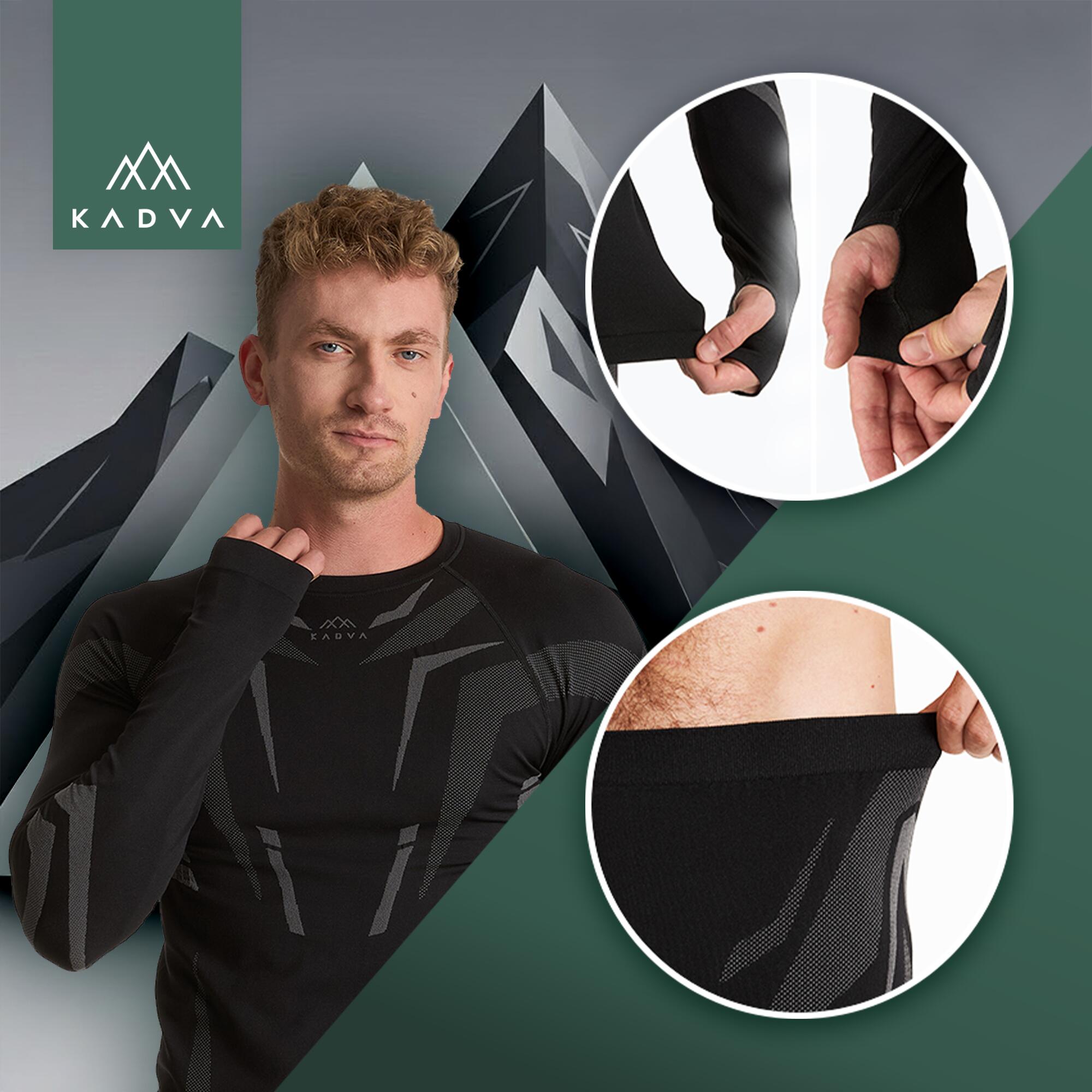 Conjunto de roupa interior térmica masculina KADVA ALPINESTEP COOLMAX THERMAL 3/5