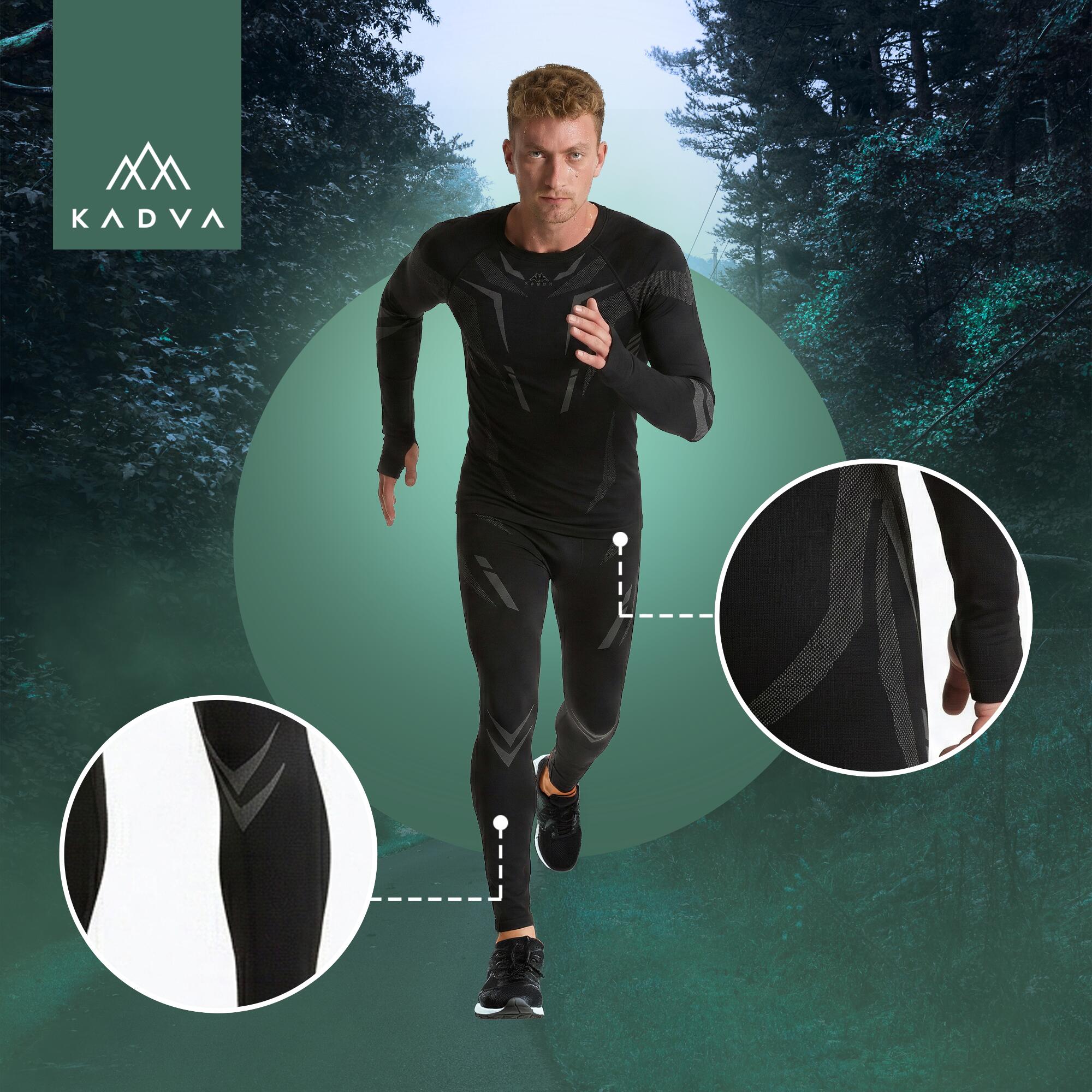 Conjunto de roupa interior térmica masculina KADVA ALPINESTEP COOLMAX THERMAL 2/5
