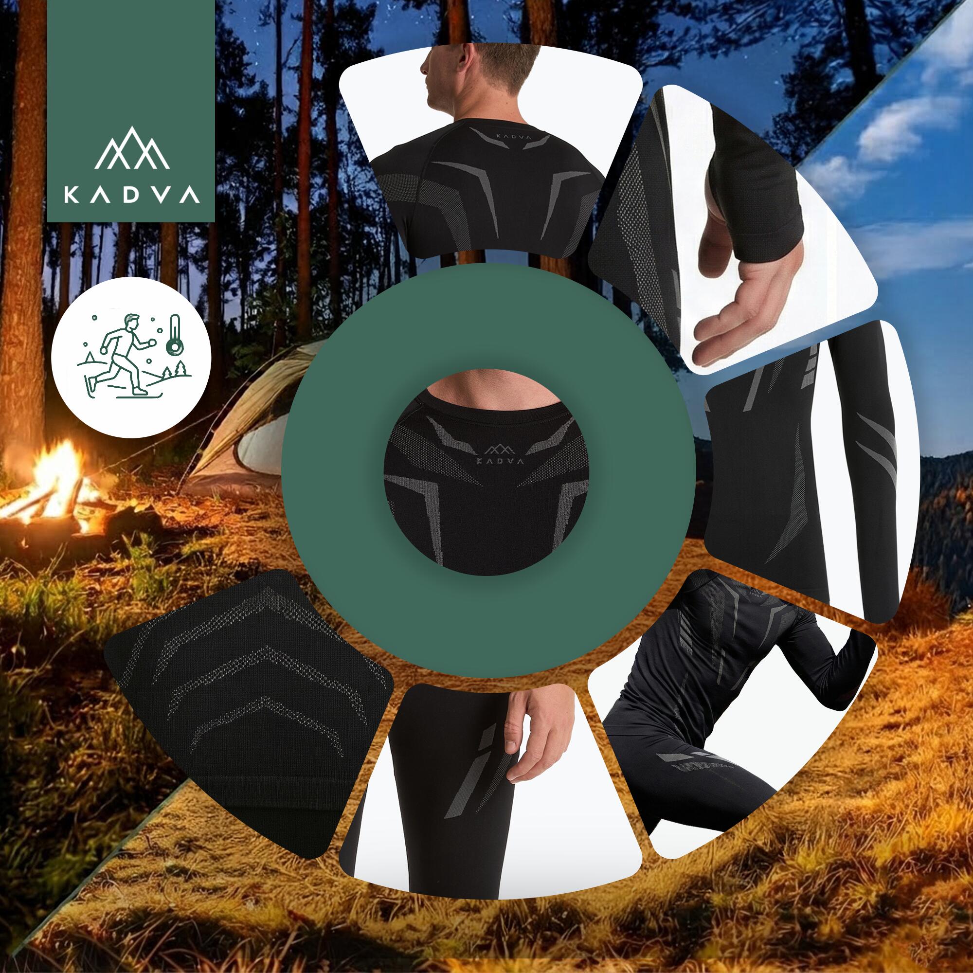 Conjunto de roupa interior térmica masculina KADVA ALPINESTEP COOLMAX THERMAL 4/5