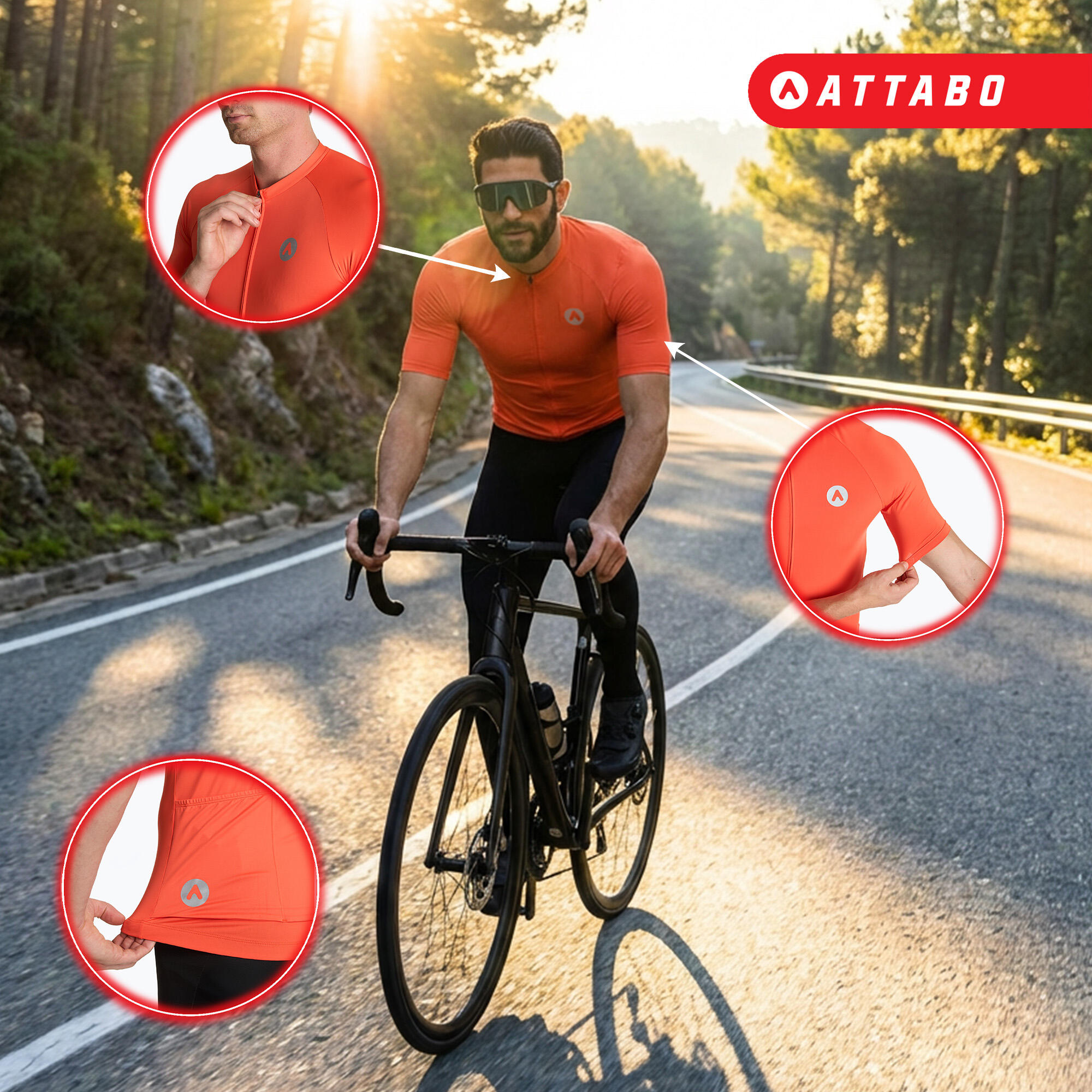 Heren fiets shirt ATTABO Setvi 3/6