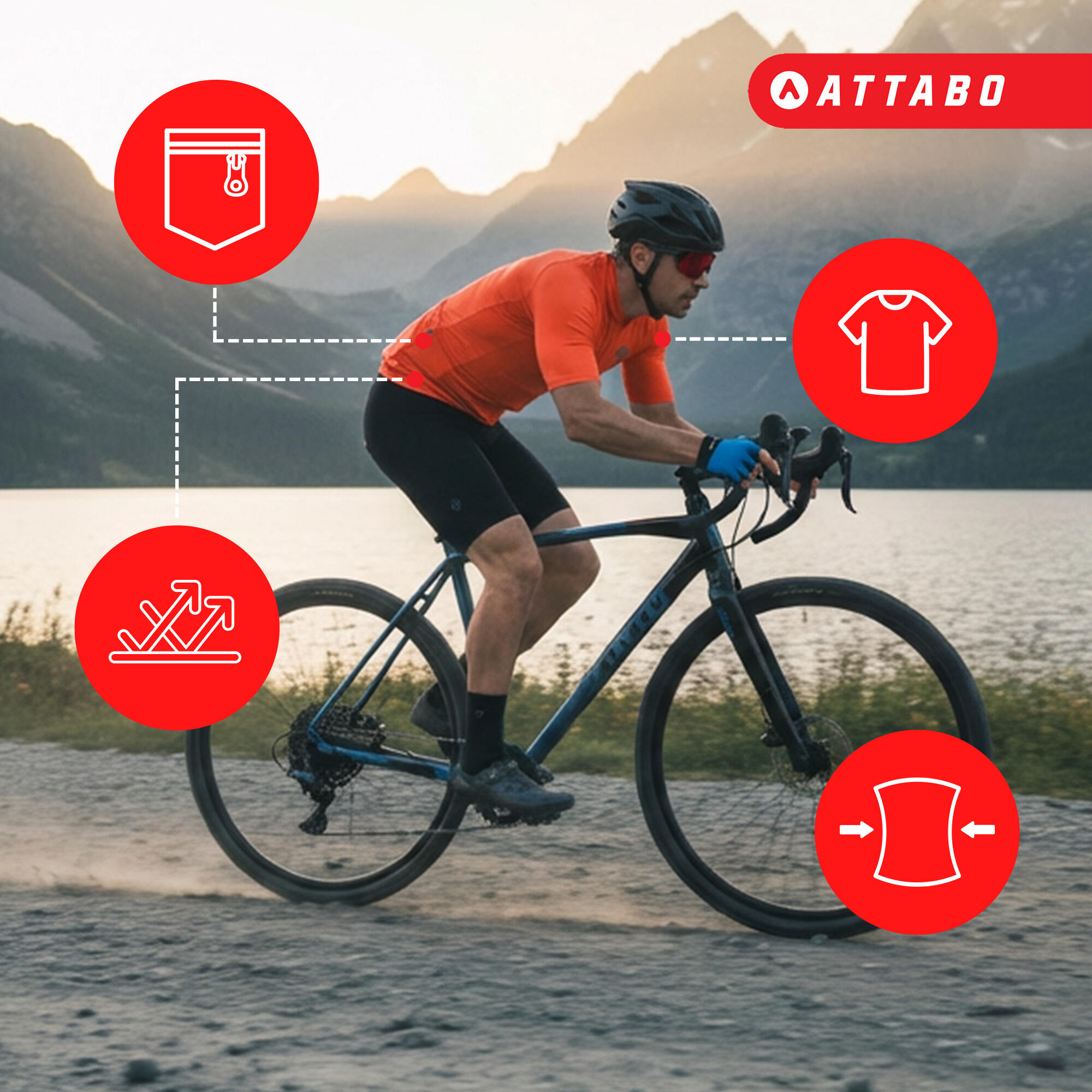 Heren fiets shirt ATTABO Setvi 5/6