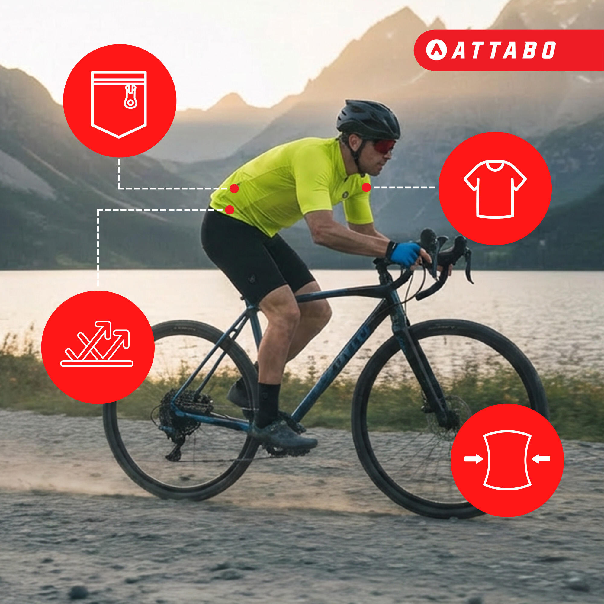 Maillot de cyclisme homme ATTABO Setvi 5/6