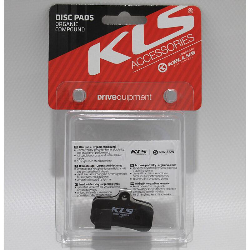 Plăcuțe frână Kellys D-16, organic — compatibile cu Shimano și Tektro