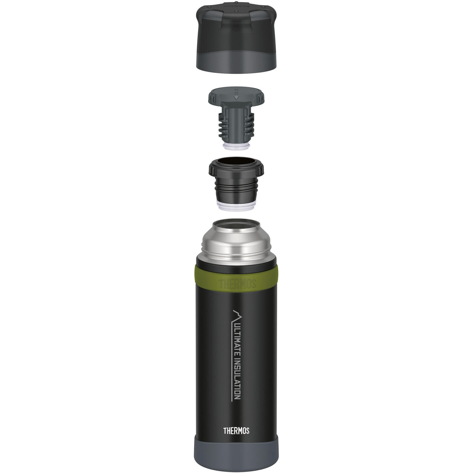Botella Termo Montaña Cuello ancho tapón rosca Taza Ligero 2/7