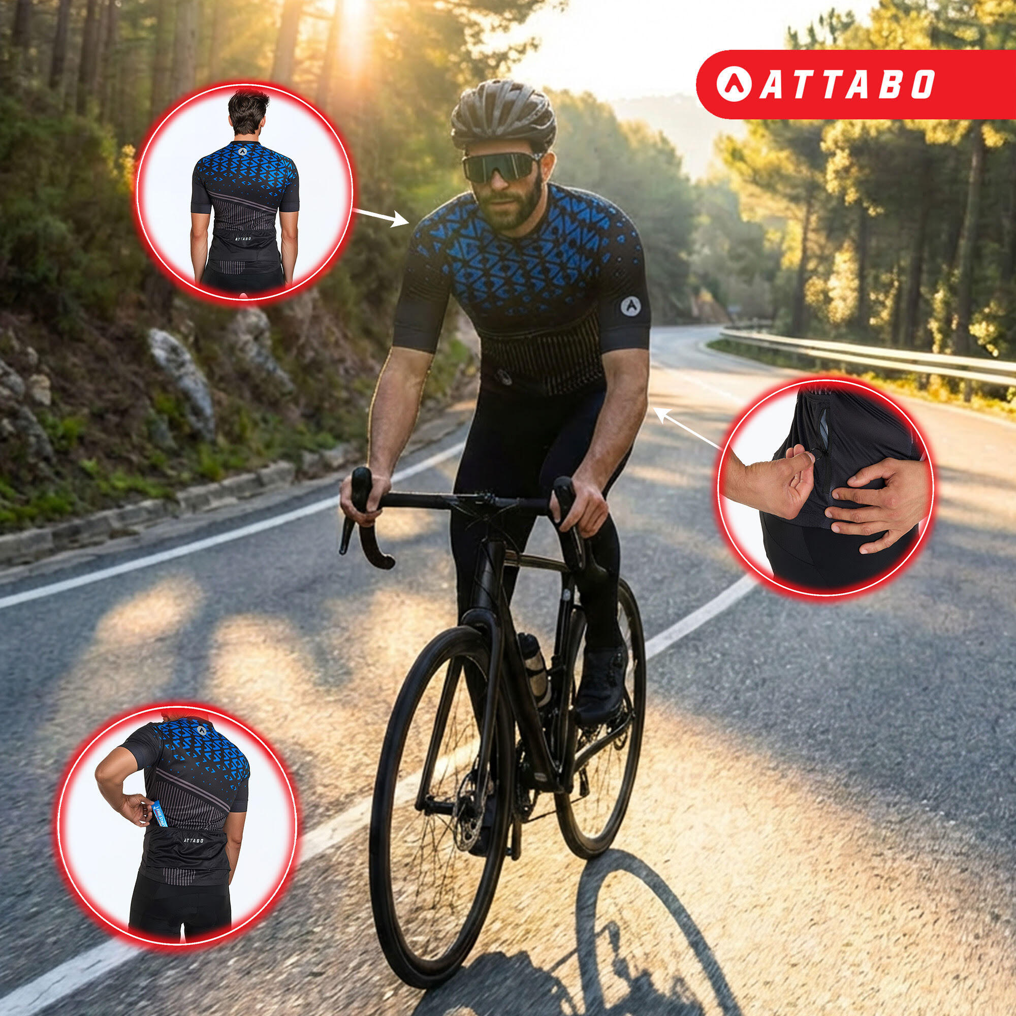 ATTABO Tevi herenfietsshirt 3/6