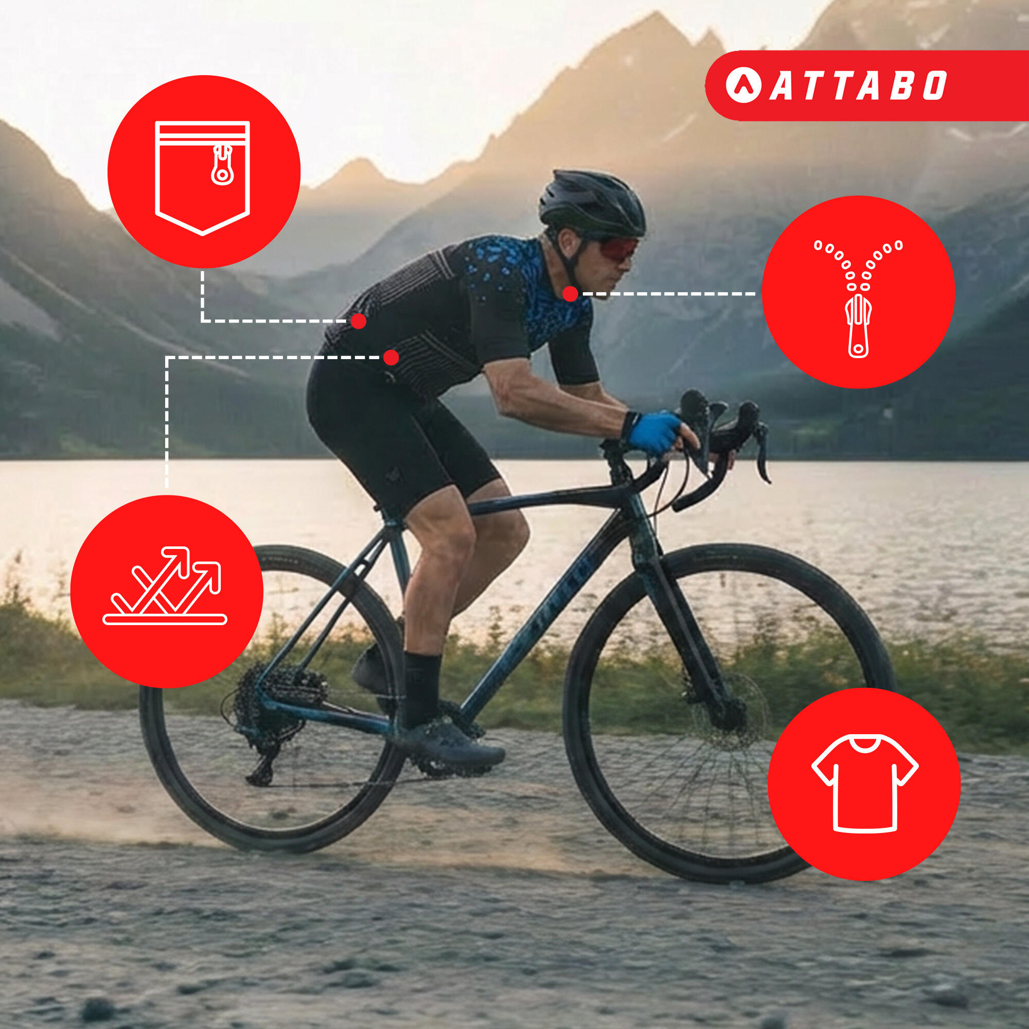 ATTABO Tevi herenfietsshirt 5/6