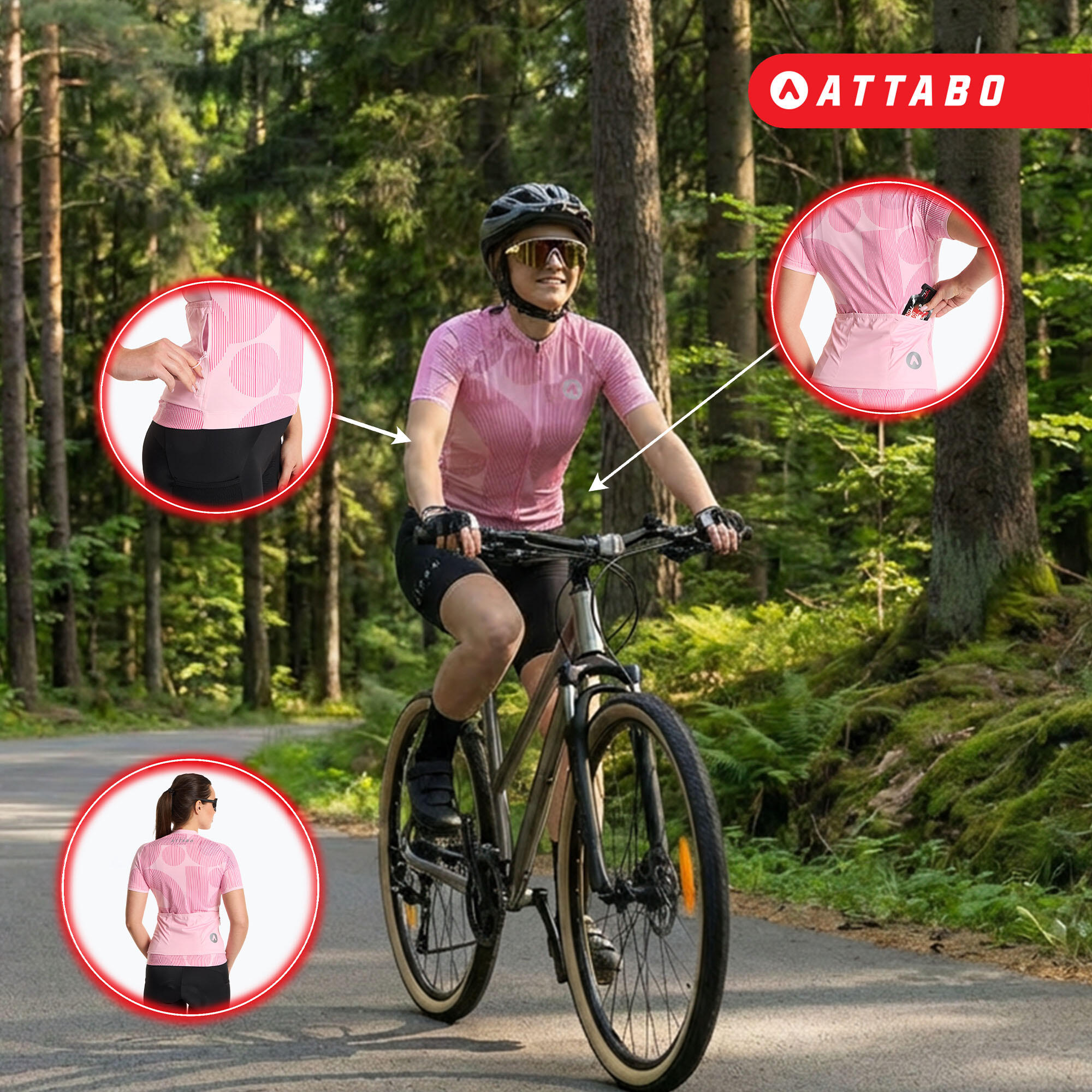 ATTABO Vites WMNS damesfietsshirt 3/6