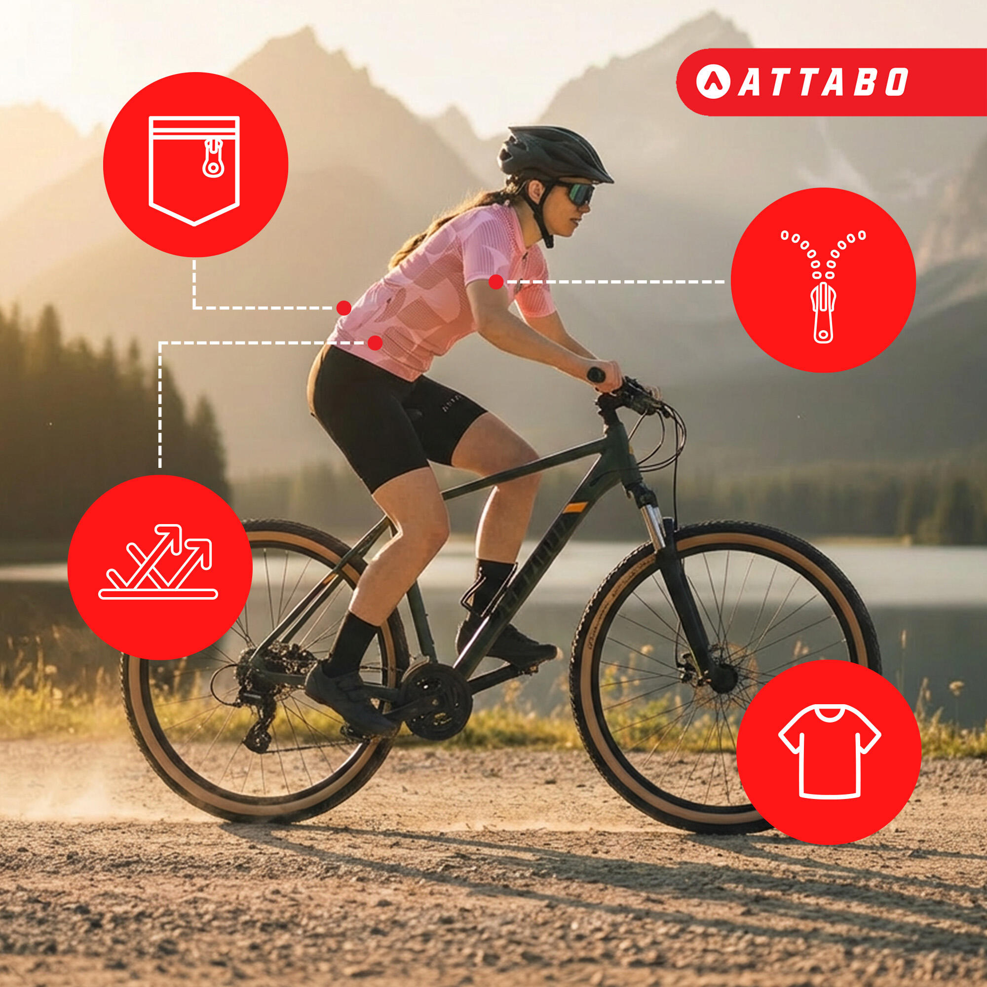 ATTABO Vites WMNS damesfietsshirt 5/6
