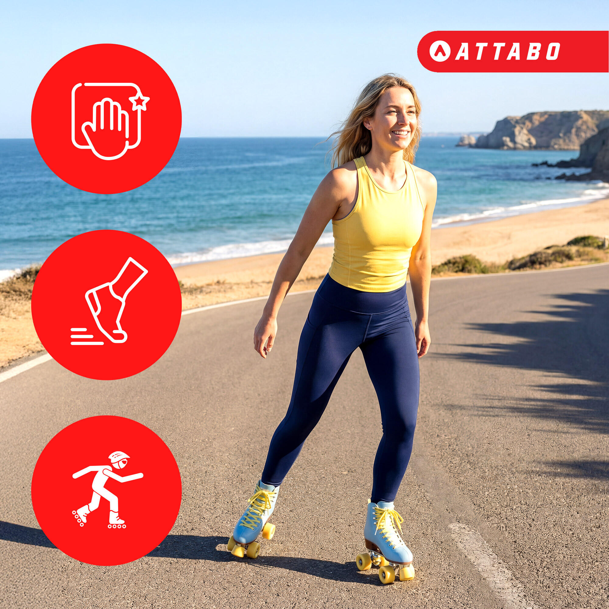 ATTABO Patins à roulettes Cascada femme 3/7