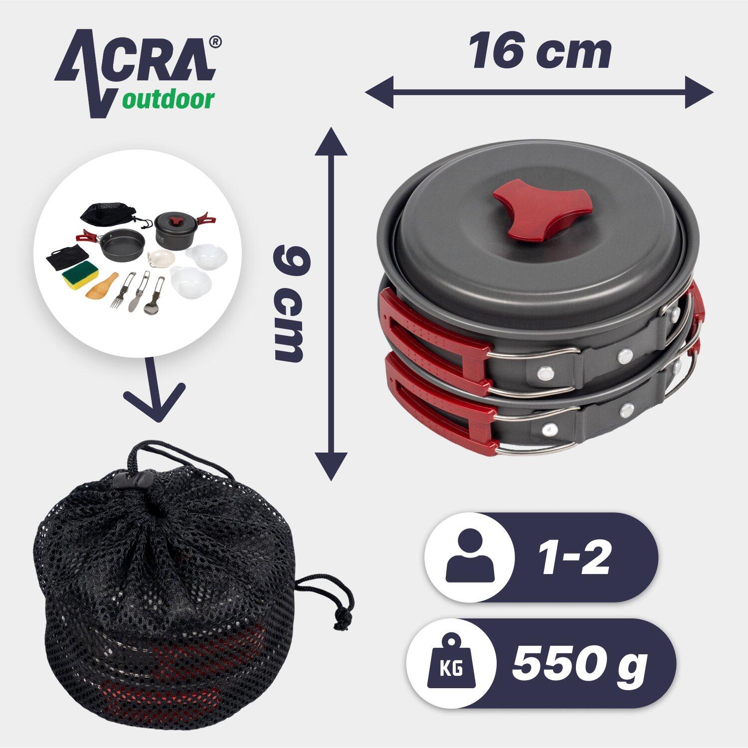 Kempingový set C20, nádobí alluminium pro 1-2 osoby 3/7