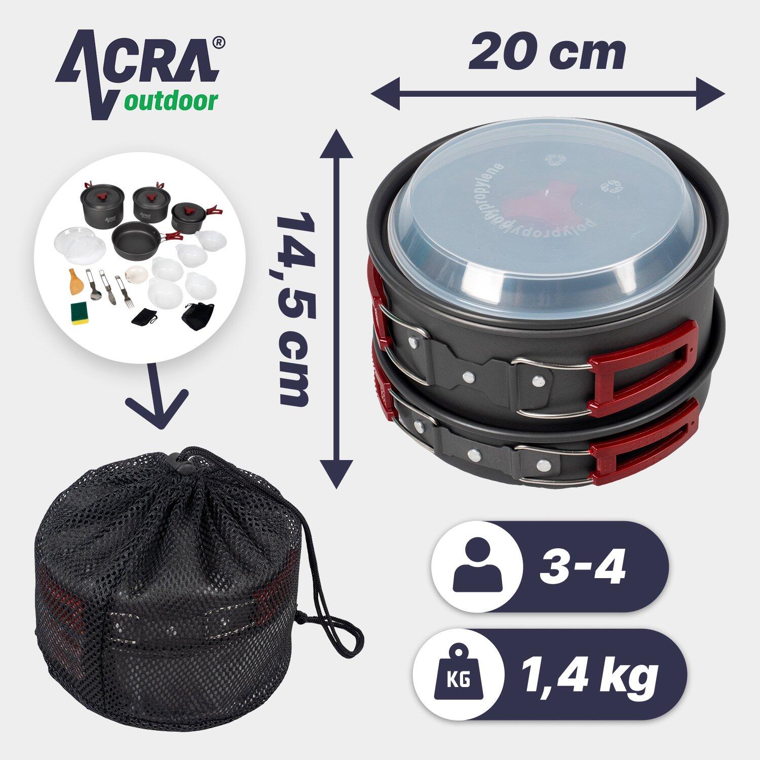 Kempingový set C22, nádobí alluminium pro 3-4 osoby 3/7