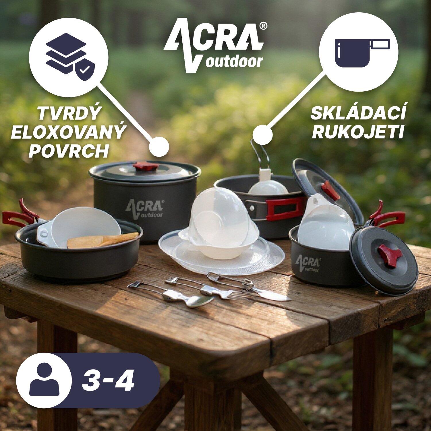 Kempingový set C22, nádobí alluminium pro 3-4 osoby 2/7
