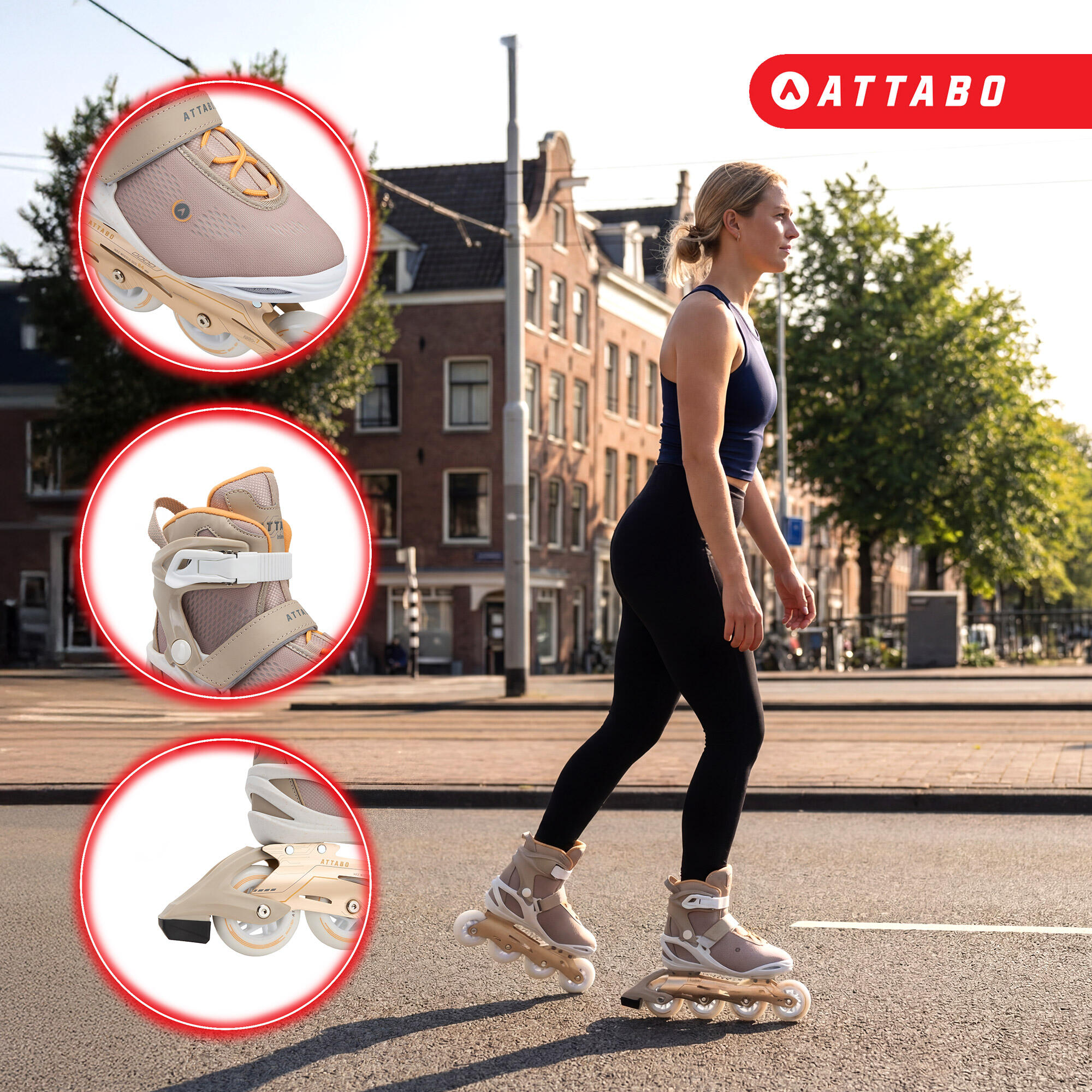 Rolki damskie ATTABO Luna fitness 5/6