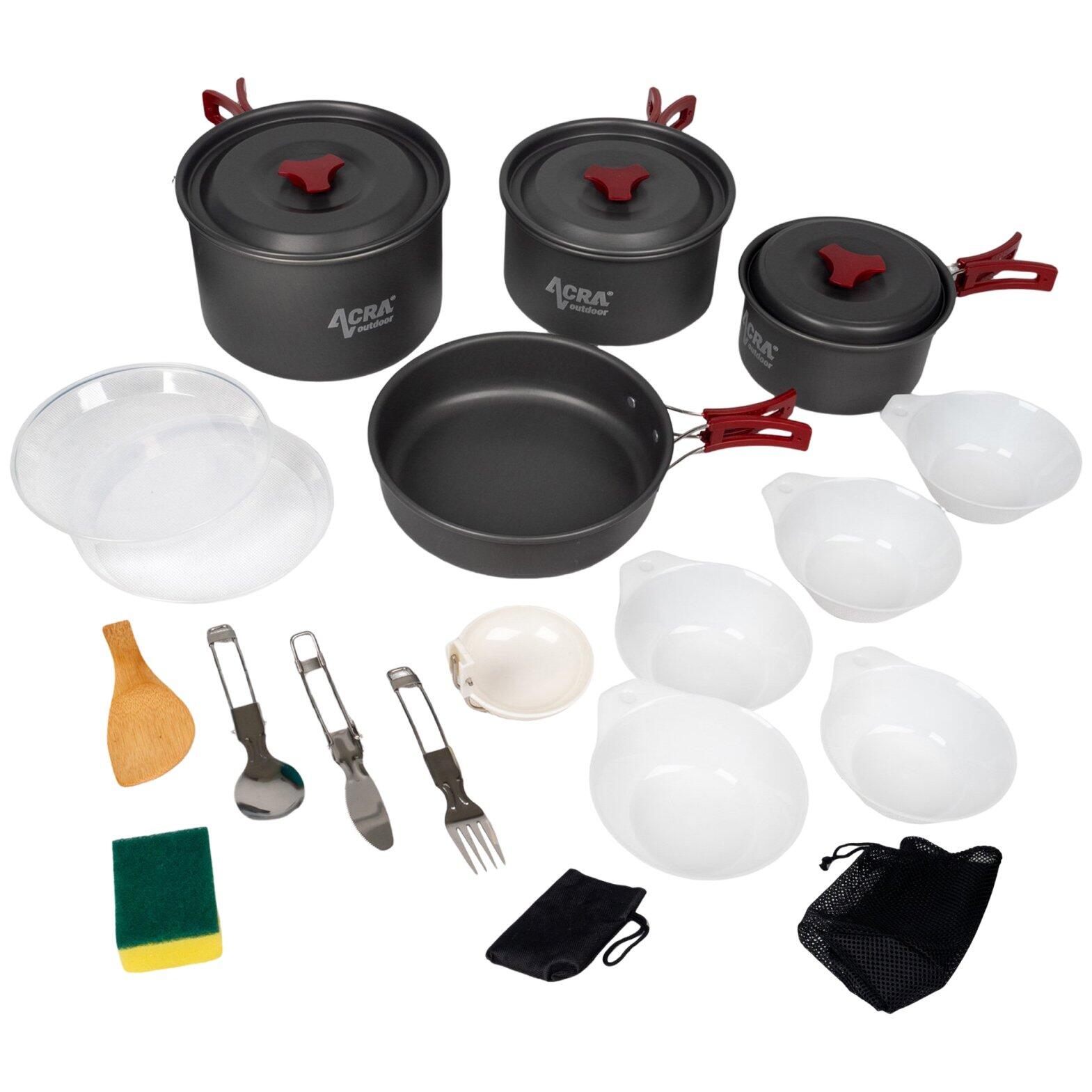 ACRA Kempingový set C22, nádobí alluminium pro 3-4 osoby