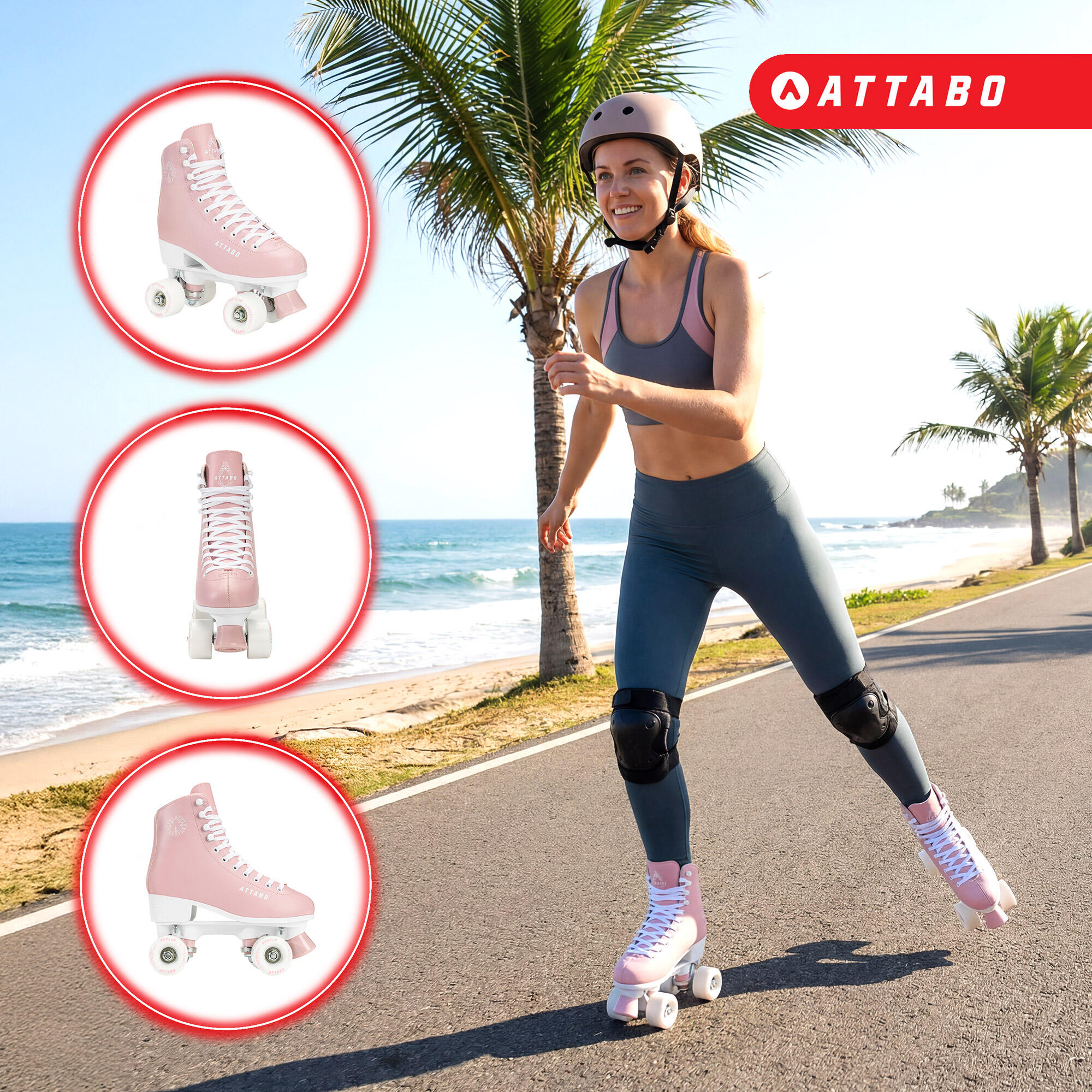 ATTABO Patins à roulettes femme Serena 4/7