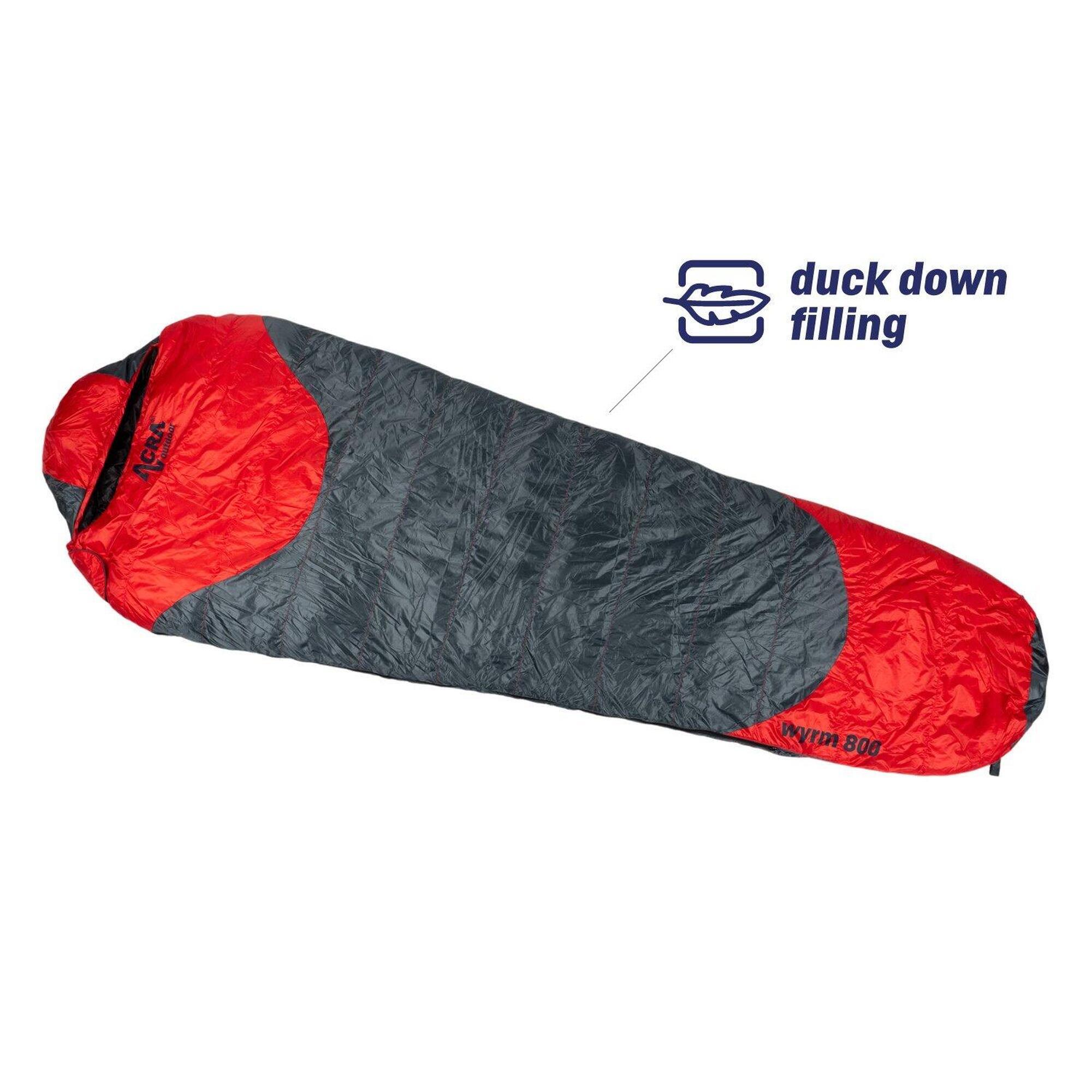 ACRA Péřový spací pytel Wyrm, kachní peří