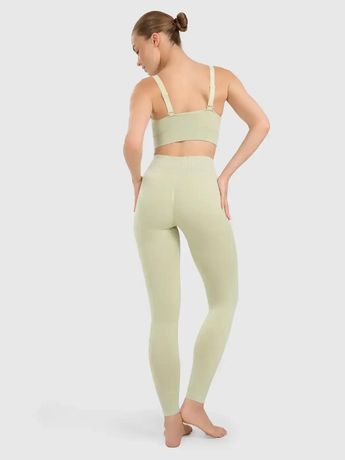 Nahtlose, hochgeschnittene Leggings für Yoga und Pilates mit Push-up-Effekt 5/7