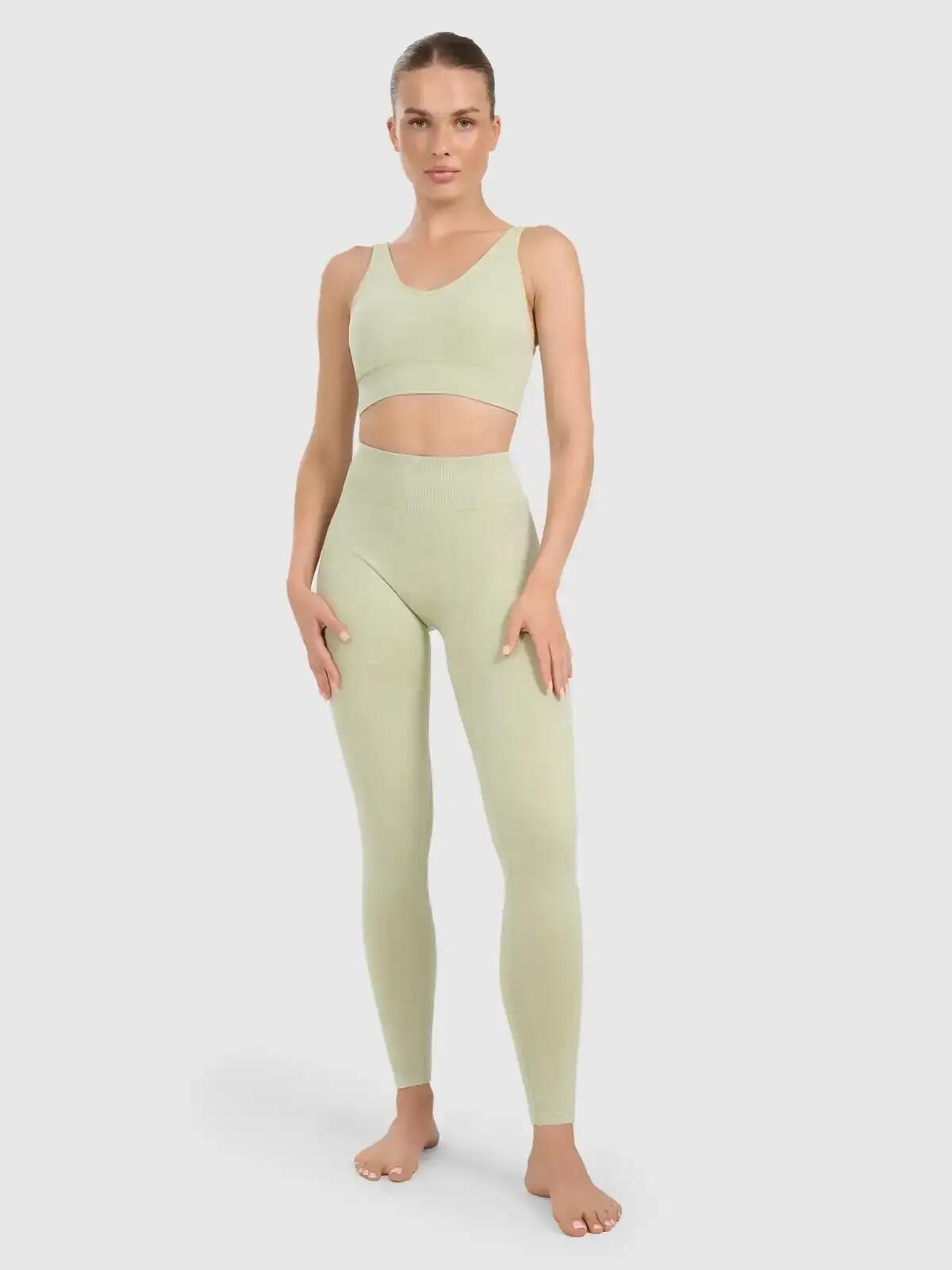 Nahtlose, hochgeschnittene Leggings für Yoga und Pilates mit Push-up-Effekt 4/7