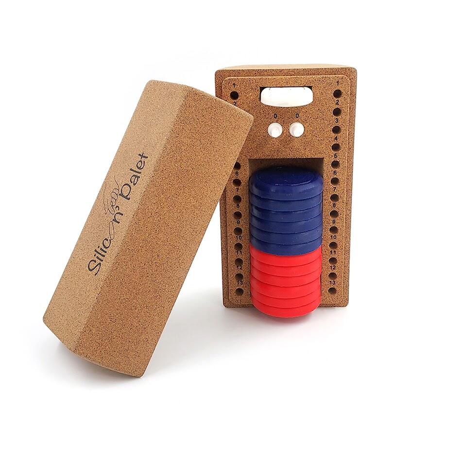 Silicon' Palet Bleu/Rouge - Le jeu de palets en silicone 3/4