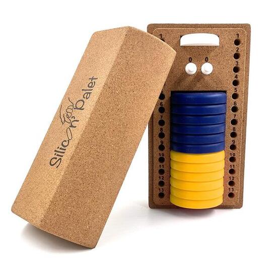 Silicon' Palet Bleu/Jaune - Le jeu de palets en silicone