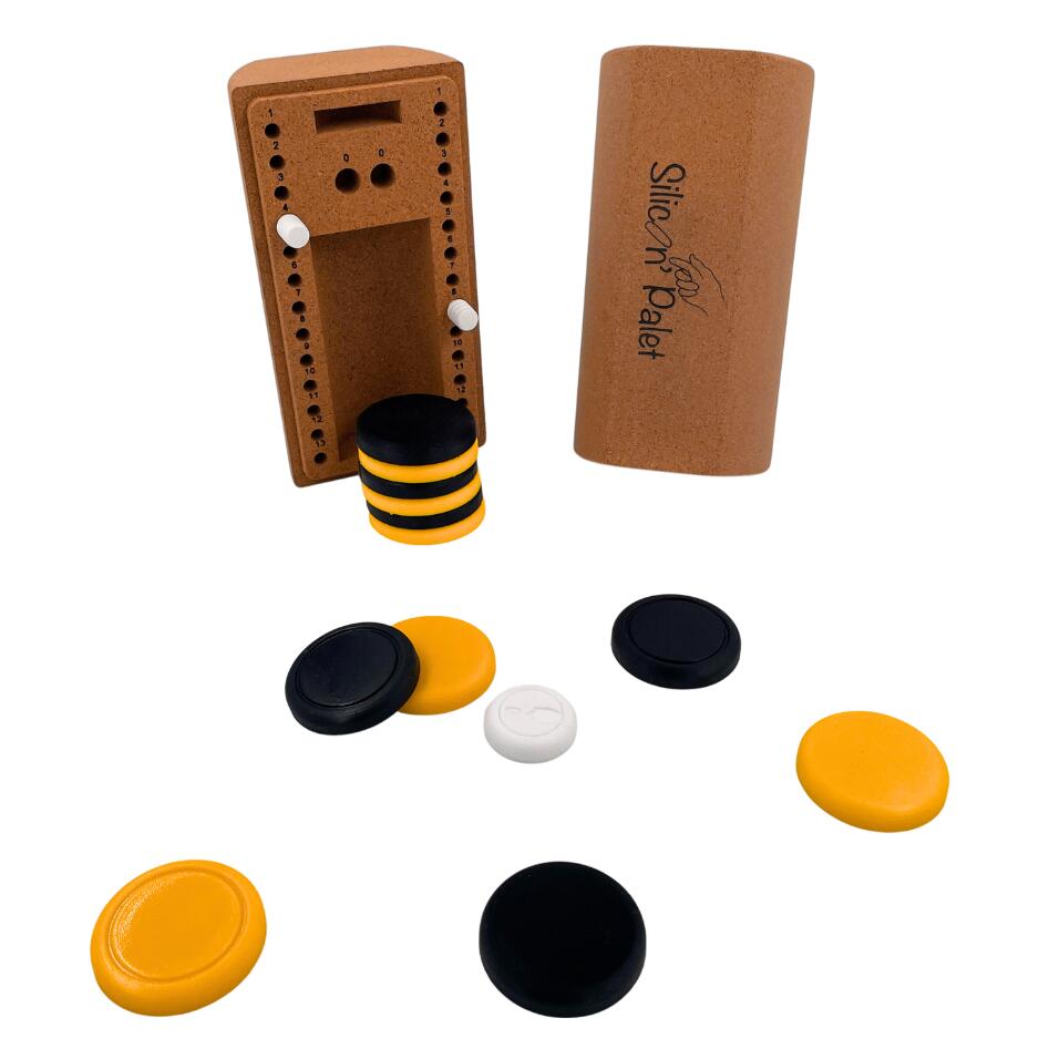 Silicon' Palet Jaune/Noir - Le jeu de palets en silicone 3/3