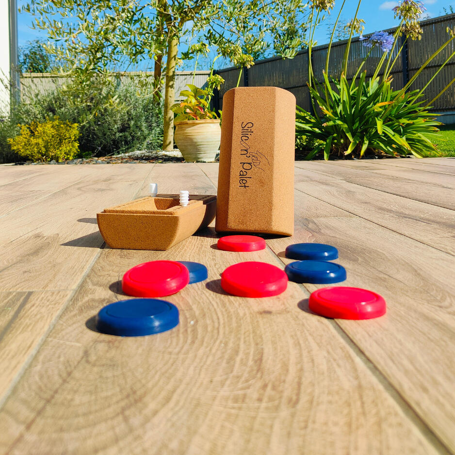 Silicon' Palet Bleu/Rouge - Le jeu de palets en silicone 4/4