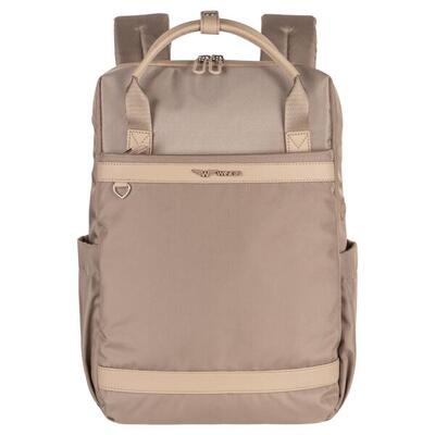 Wings skylark dames stadsrugzak beige 12,5l met laptopvak 14 inch usb