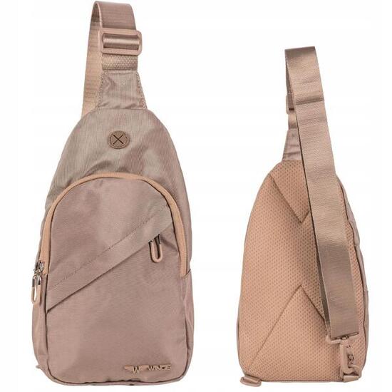 WINGS Skylark Mini Sac à dos Crossbody Beige, léger et spacieux 30x17x5cm