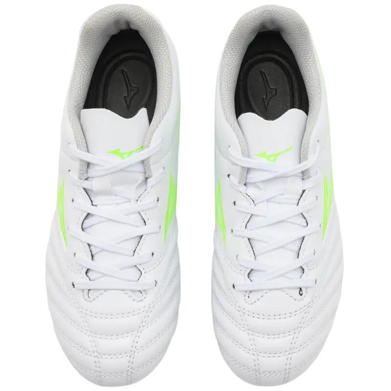Chaussures de football Mizuno Monarcida Neo Jr blanc/vert néon 3/3