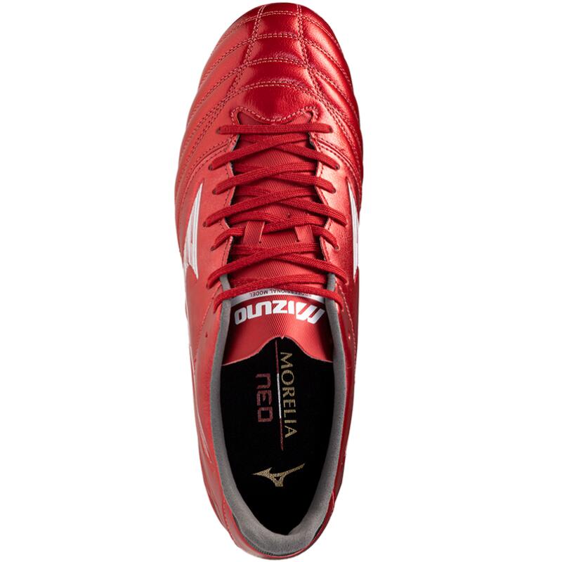 Crampons Mizuno Morelia Neo IV Pro rouge vif gazon naturel 2/7