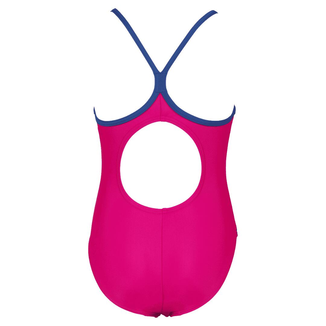 Maiô infantil Arena Logo Rosa/Rosa 3/3