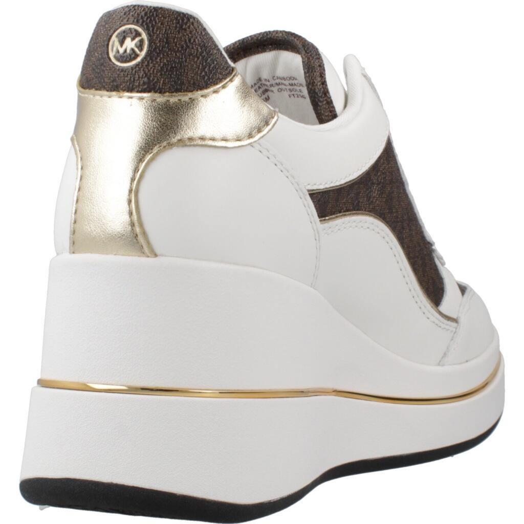 Ténis Michael Kors Modelo Hayes Wedge Trainer Cor Branco 3/5