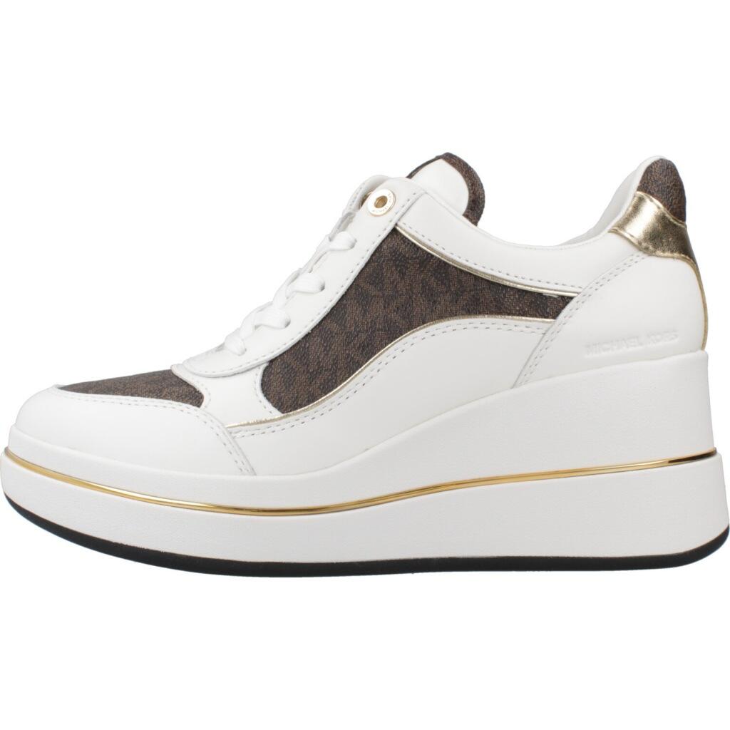 Ténis Michael Kors Modelo Hayes Wedge Trainer Cor Branco 2/5