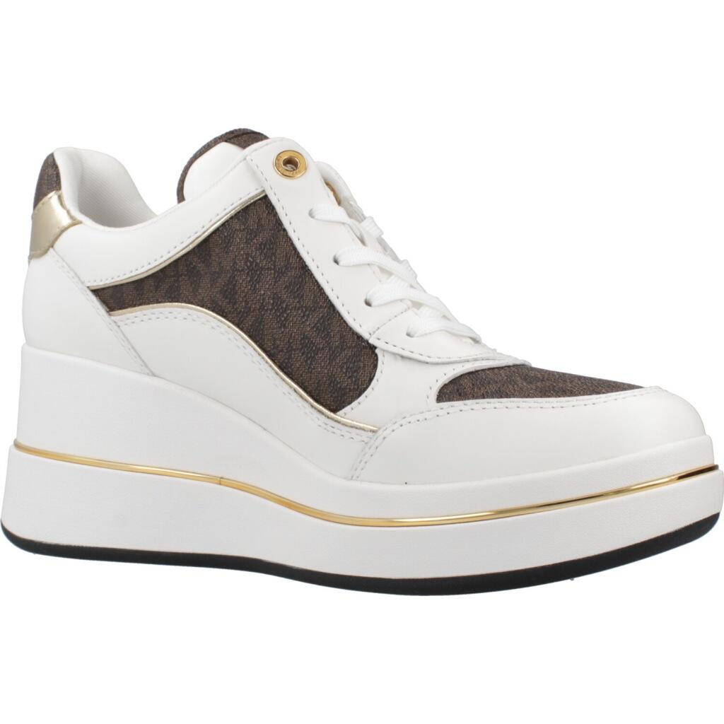 Ténis Michael Kors Modelo Hayes Wedge Trainer Cor Branco 5/5