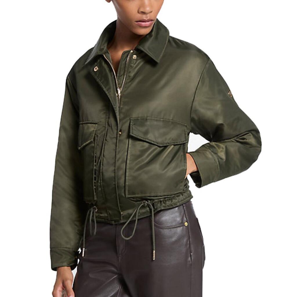 Michael Kors Access - Veste Michael Kors Modèle Cropped Bomber Couleur Vert - Veste - Vert - Decathlon