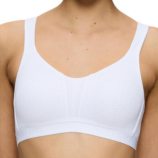 Bügelloser BH bequemer Halt Damen - Triaction Energy Lite hellblau