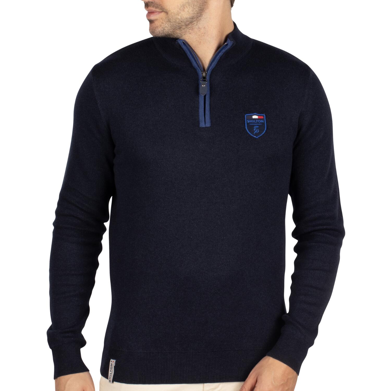 Shilton - Pull Camionneur French Ecusson Homme - Pull - Bleu - Decathlon