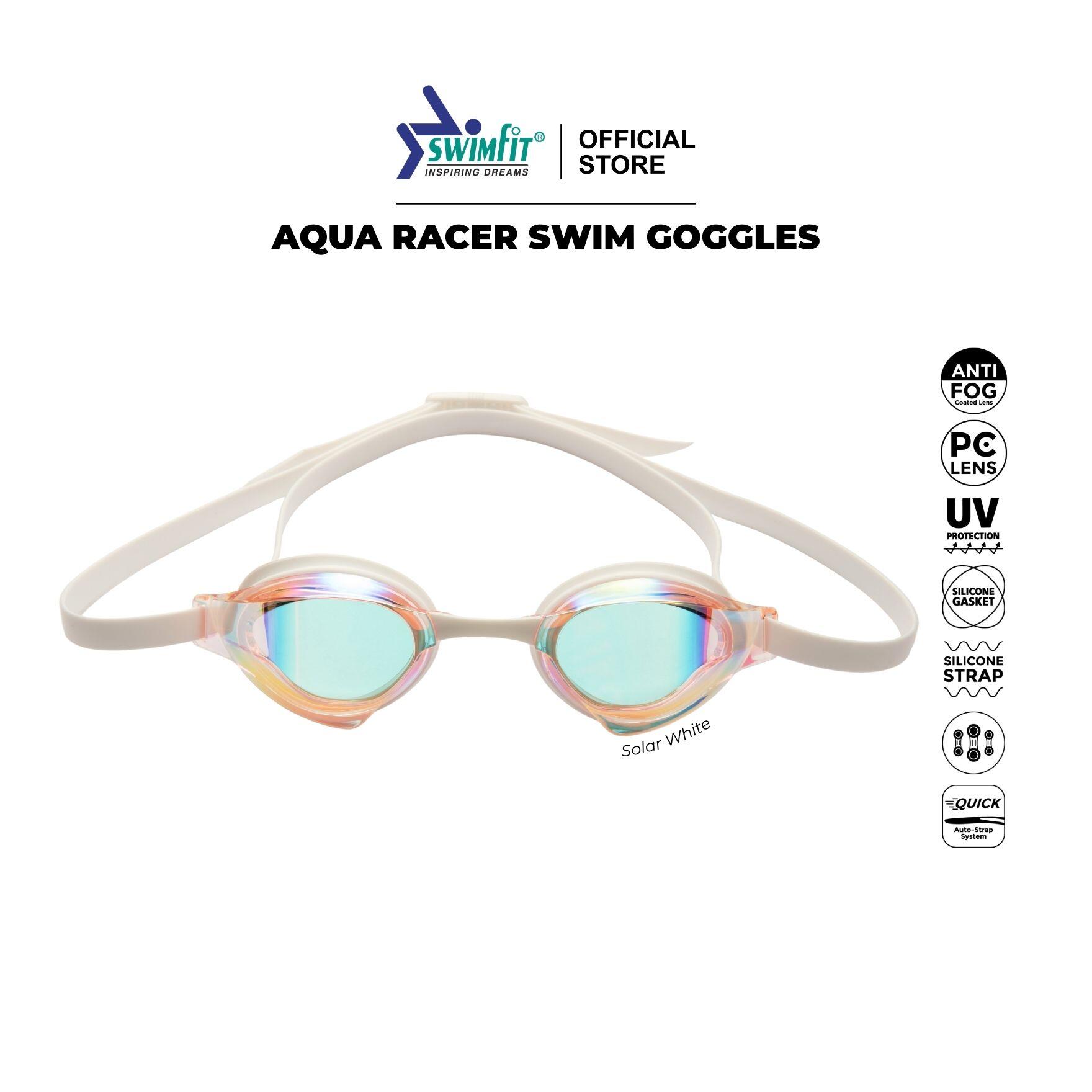 Swimfit Goggle Aqua Racer Mirror / White