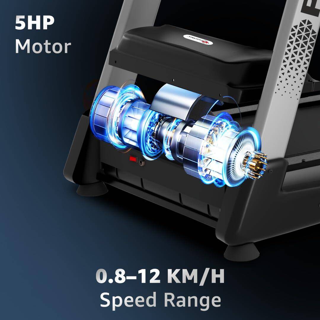 PowerMax Fitness TDA-100 (4HP Peak) Motorised Treadmill for Home Use|Max User Wt. 110KG |15 Level Auto-Incline| Top Speed: 14.8 Km/Hr | Spring Resistance Cardio Machine|Free (DIY) Installation Assist -  5