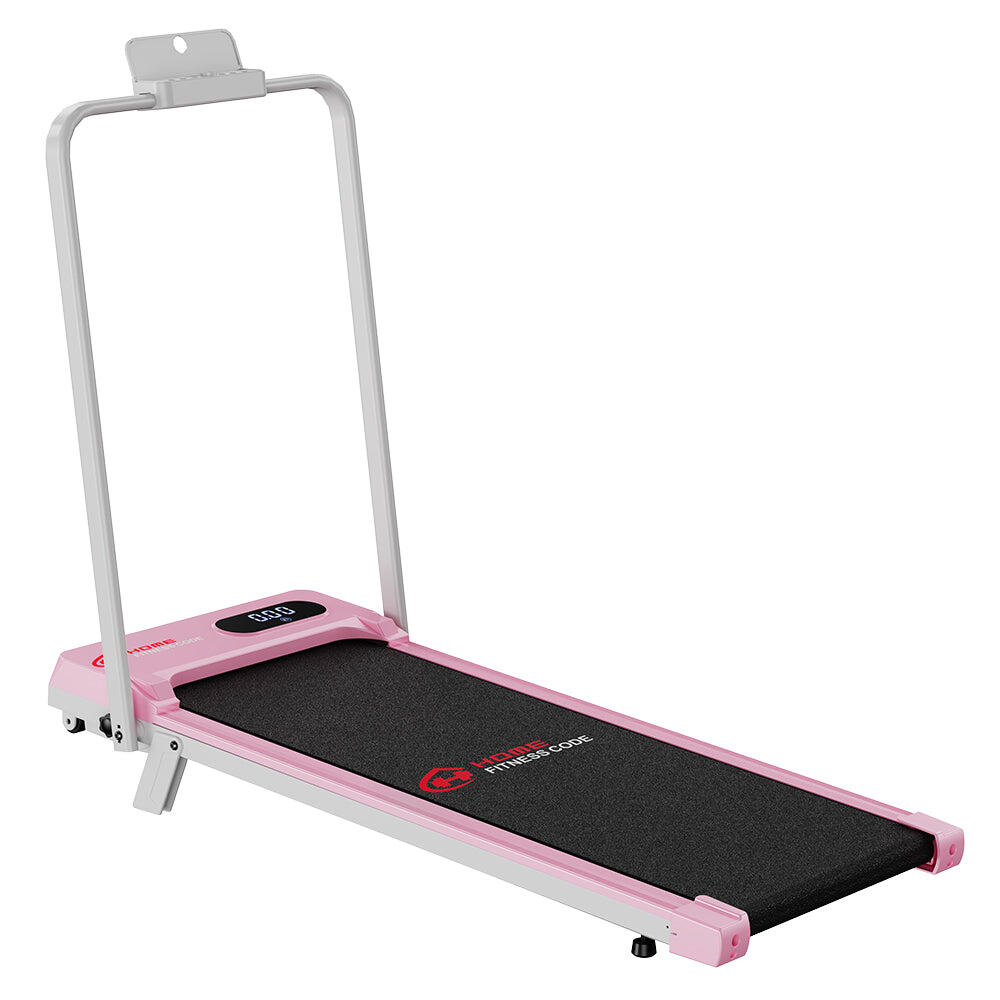 Homefitnesscode - Tapis De Marche Pliable, Vitesse 1-6 Km/h, Inclinaison Manuelle 5% - Tapis De Course - Rose - Taille Unique - Decathlon