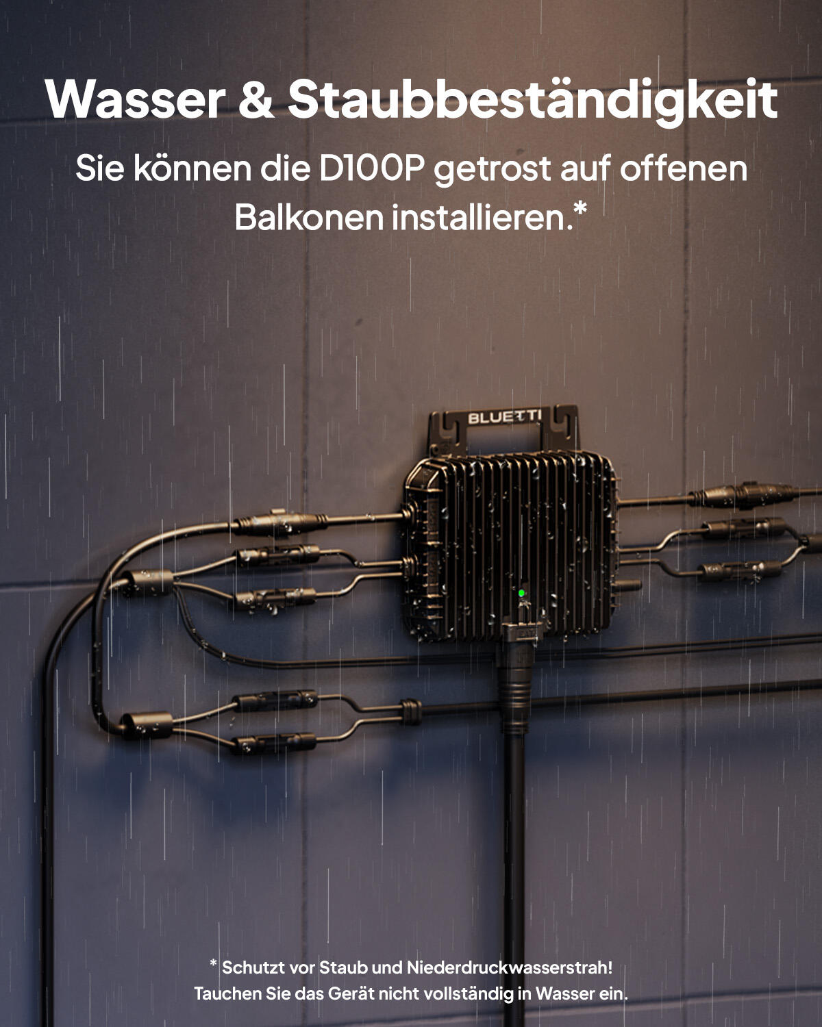 BLUETTI D100P Regolatore solare:Dual 500W MPPT, 99% efficienza, IP67&App per max 3/6
