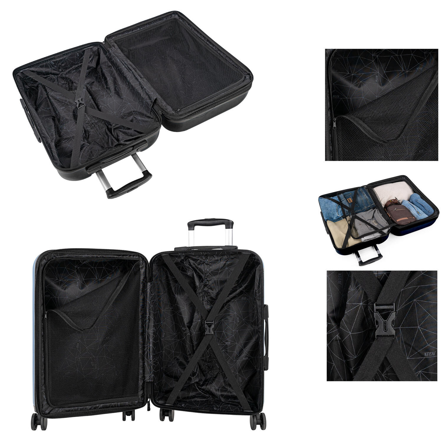 Maleta Abs Mediana 51L Jaslen Toulouse 41X63x24cm 5/7
